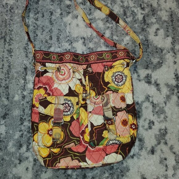Vera Bradley Flowered Dark Design  😎😋 - Picture 1 of 10